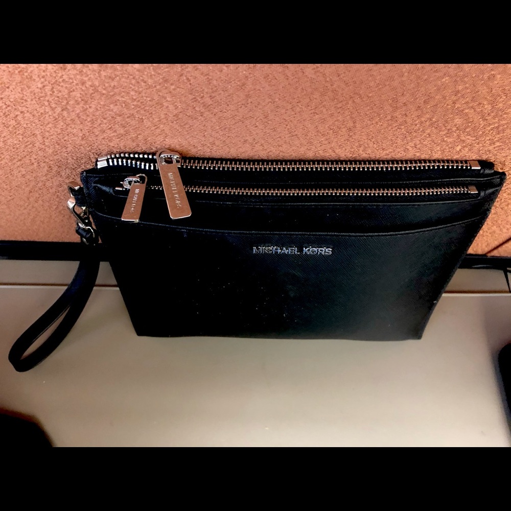 Michael Kors large double zip wristlet.